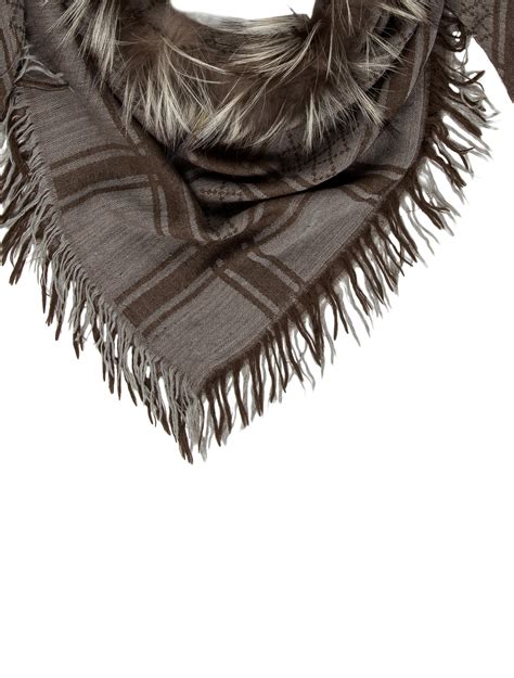 gucci fur scarf survie|Gucci Scarves, Silks, Stoles & Shawls for Women .